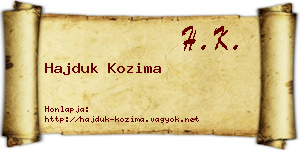 Hajduk Kozima névjegykártya